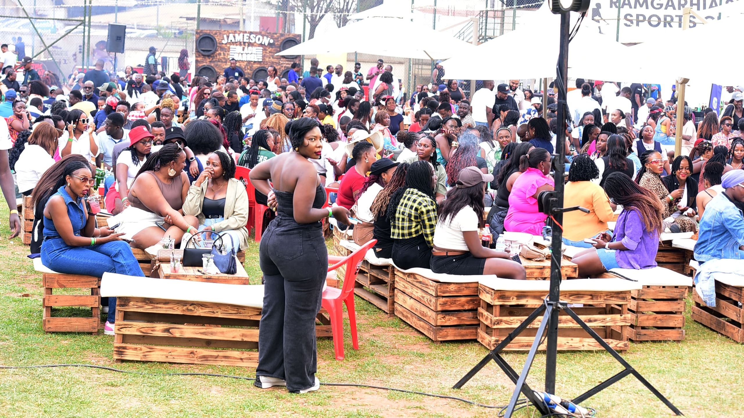 Some of the revelers enjoying the party.