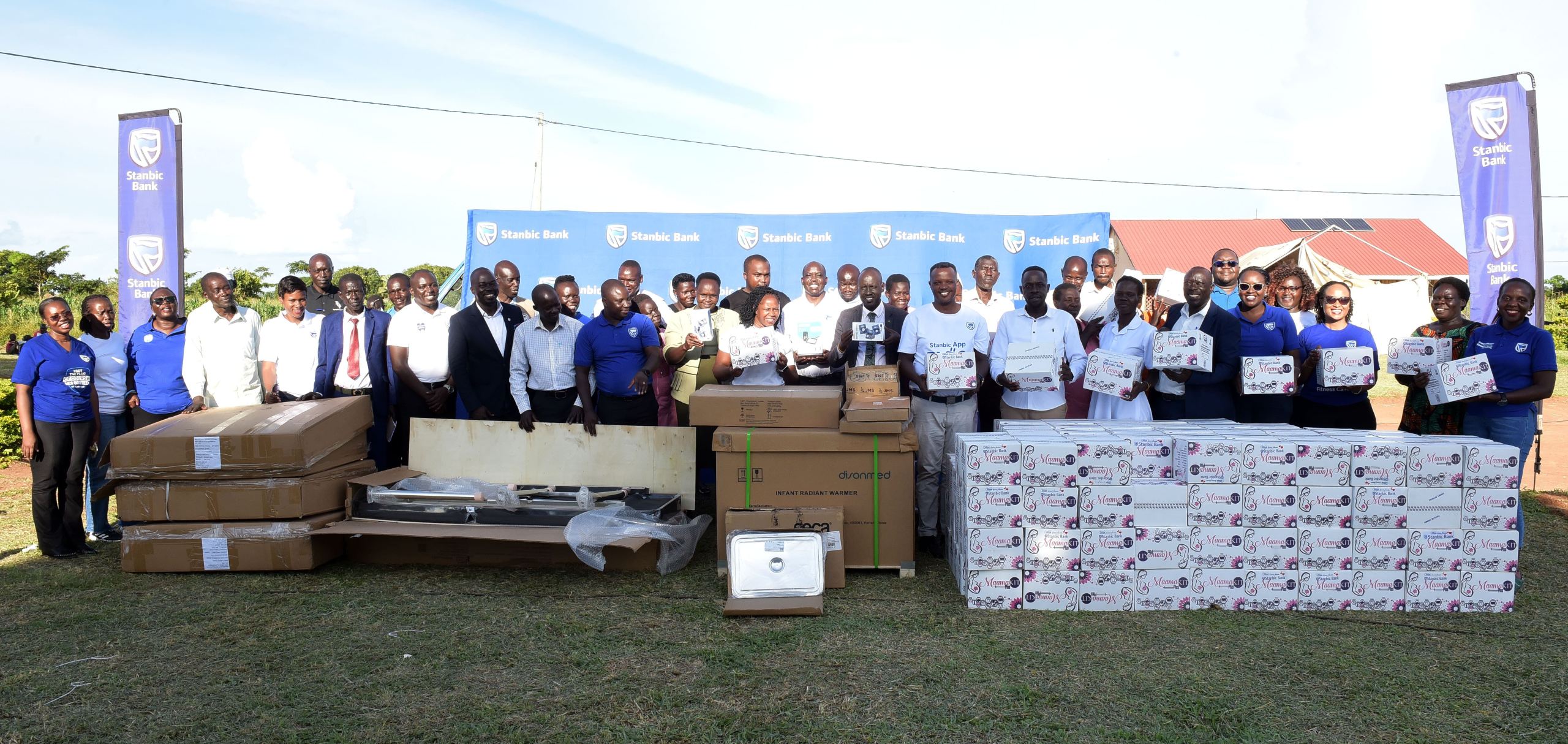 Stanbic Bank team officially handsover equipment to Apoi Health centre III