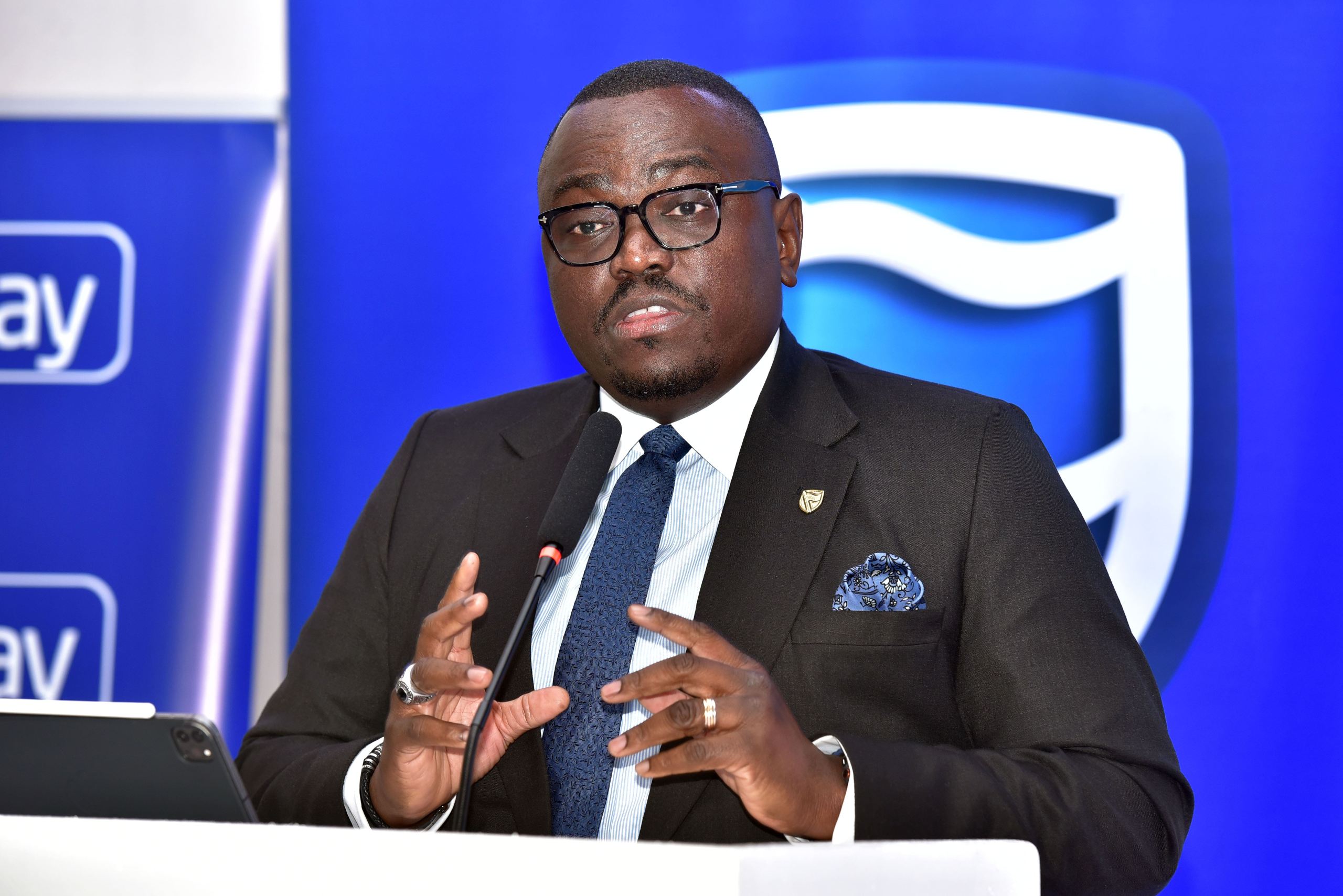 Tunde Thorpe - Stanbic Bank Uganda Executive Head, Business & Commercial Banking making remarks during the launch