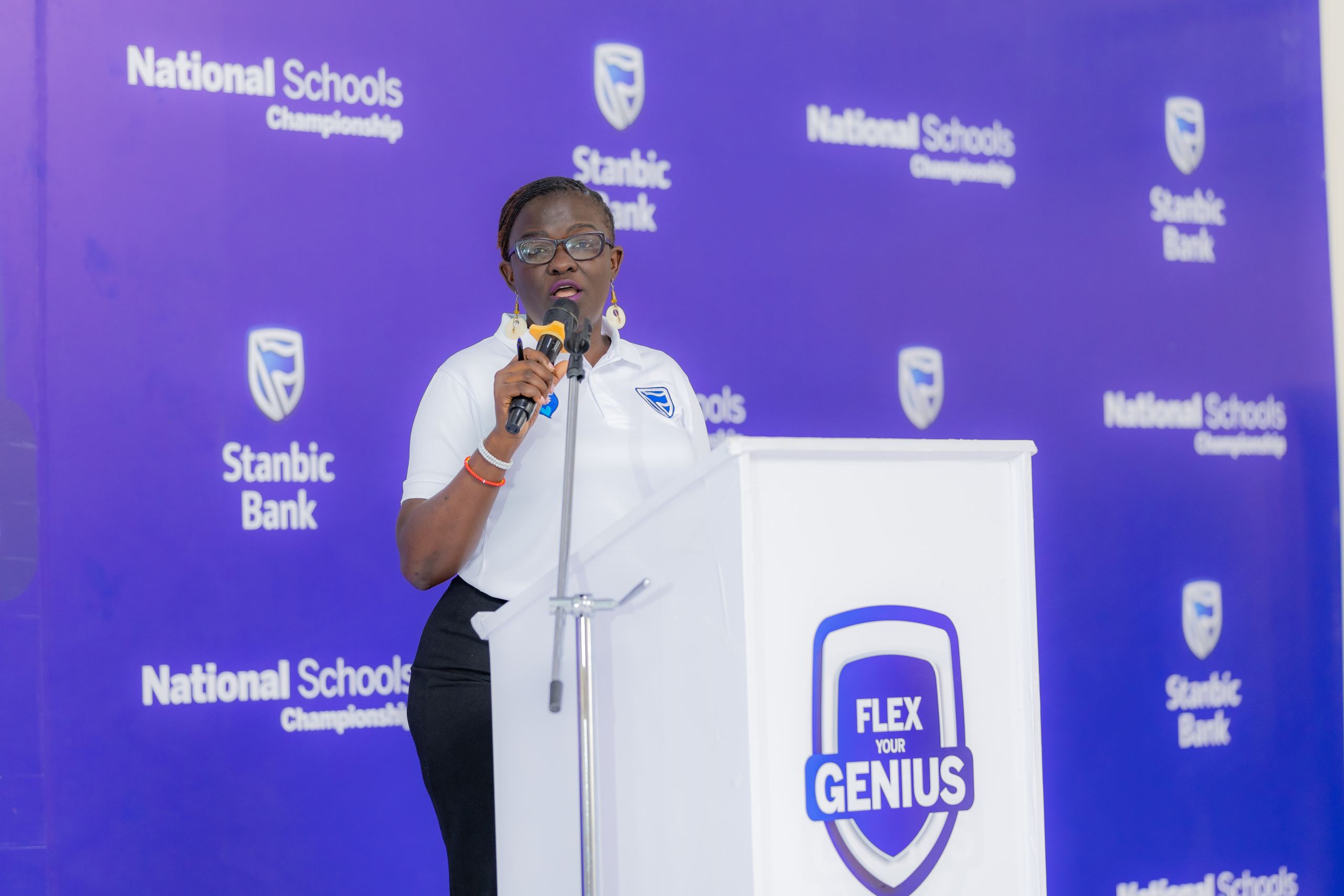 Diana Ondoga, the Corporate Social Investment Manager at Stanbic Bank giving her opening remarks at the boot camp