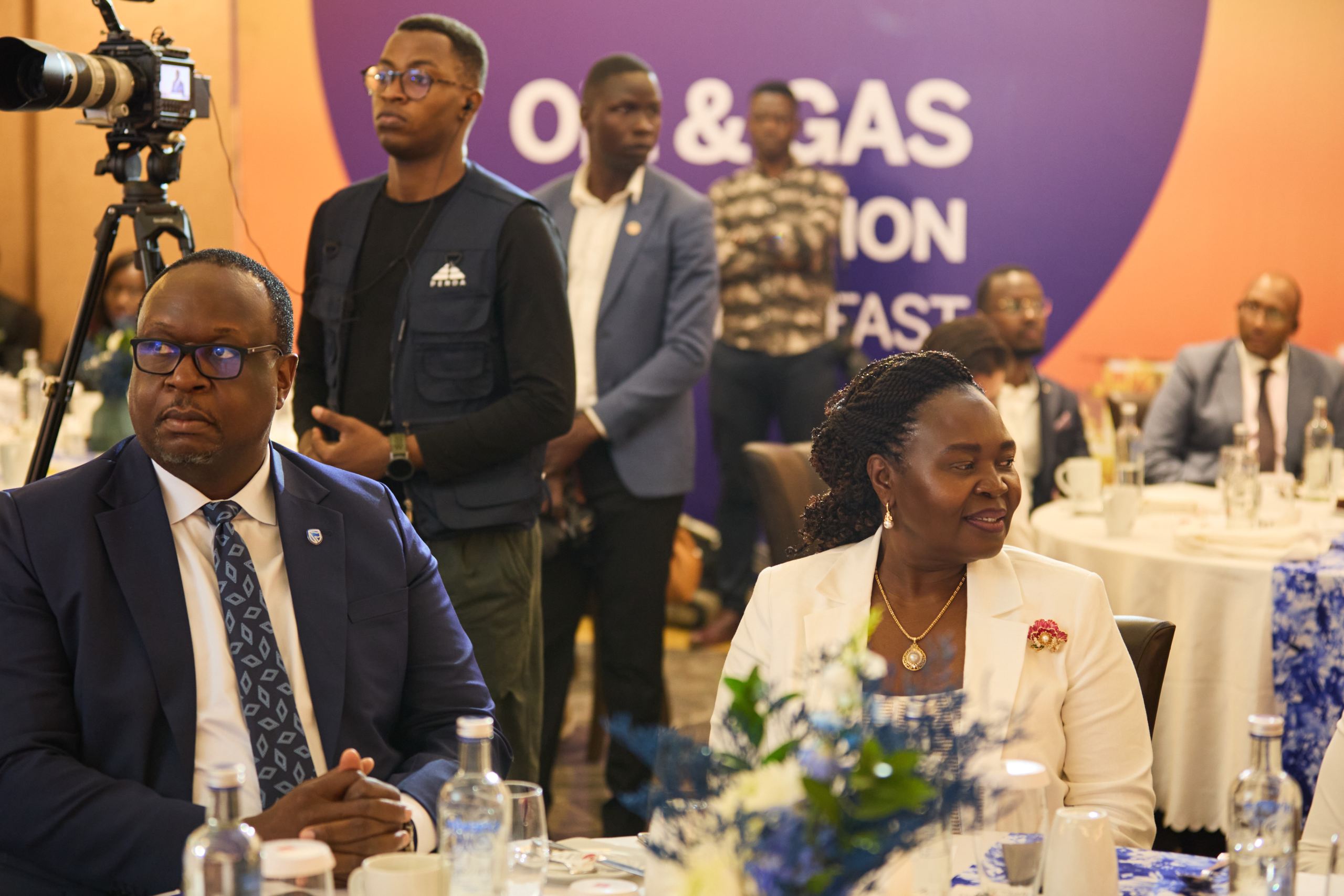 Mumba Kalifungwa, the Stanbic Bank Uganda Chief Executive and Hon. Ruth Nankabirwa Minister of Energy and Mineral Development during the session