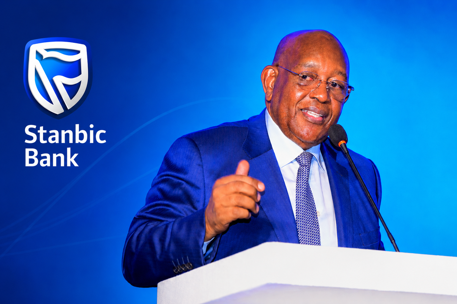 Charles Mbire delivering his keynote address during the Investor Day in Kampala
