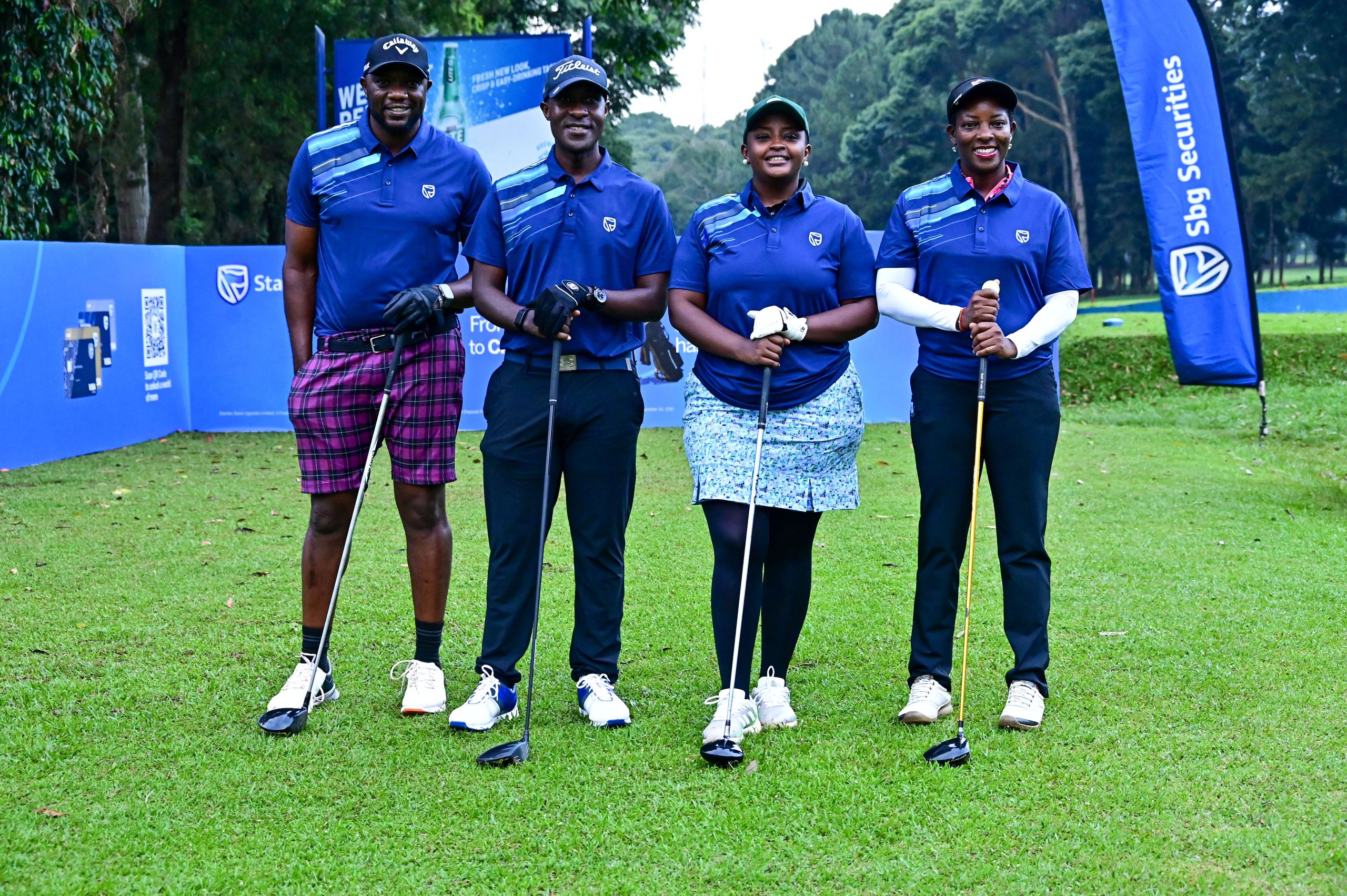 Sheila Nduhukire and team getting ready to tee off