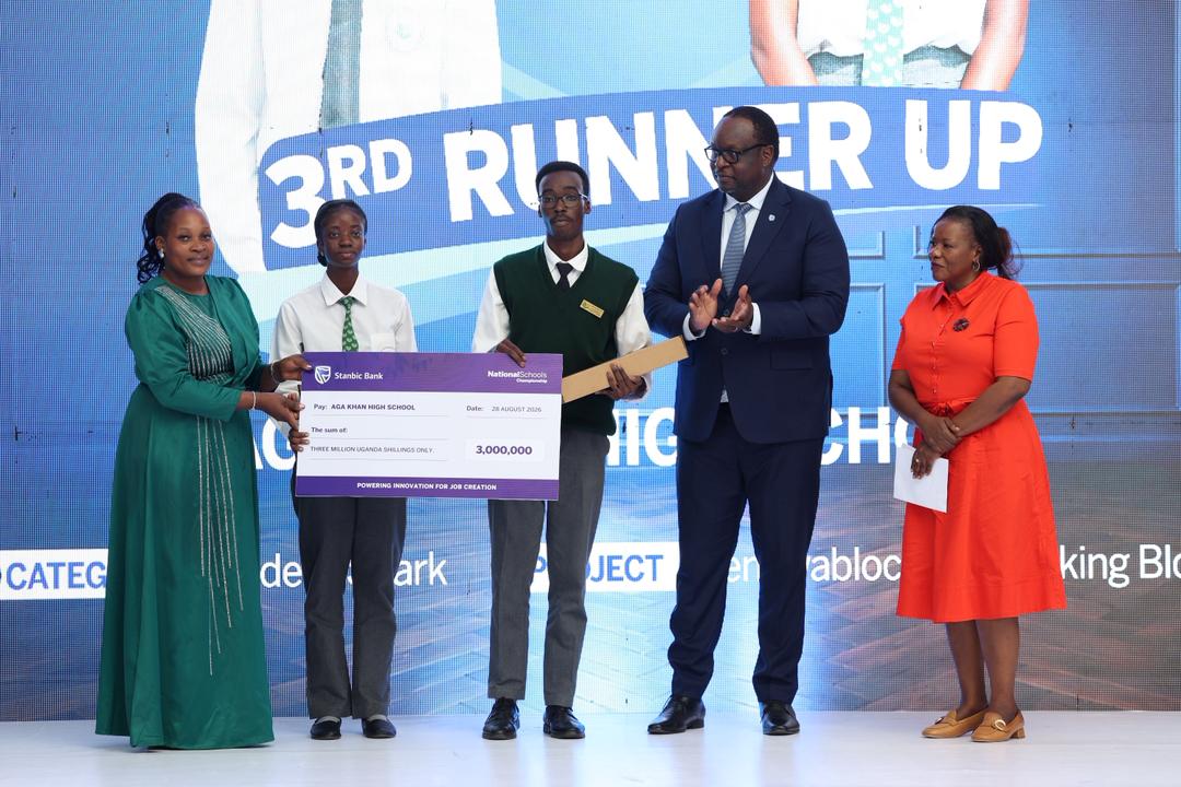 Aga Khan High School receiving their prize as third runner up at the grand finale Aga Khan High School receiving their prize as third runner up at the grand finale