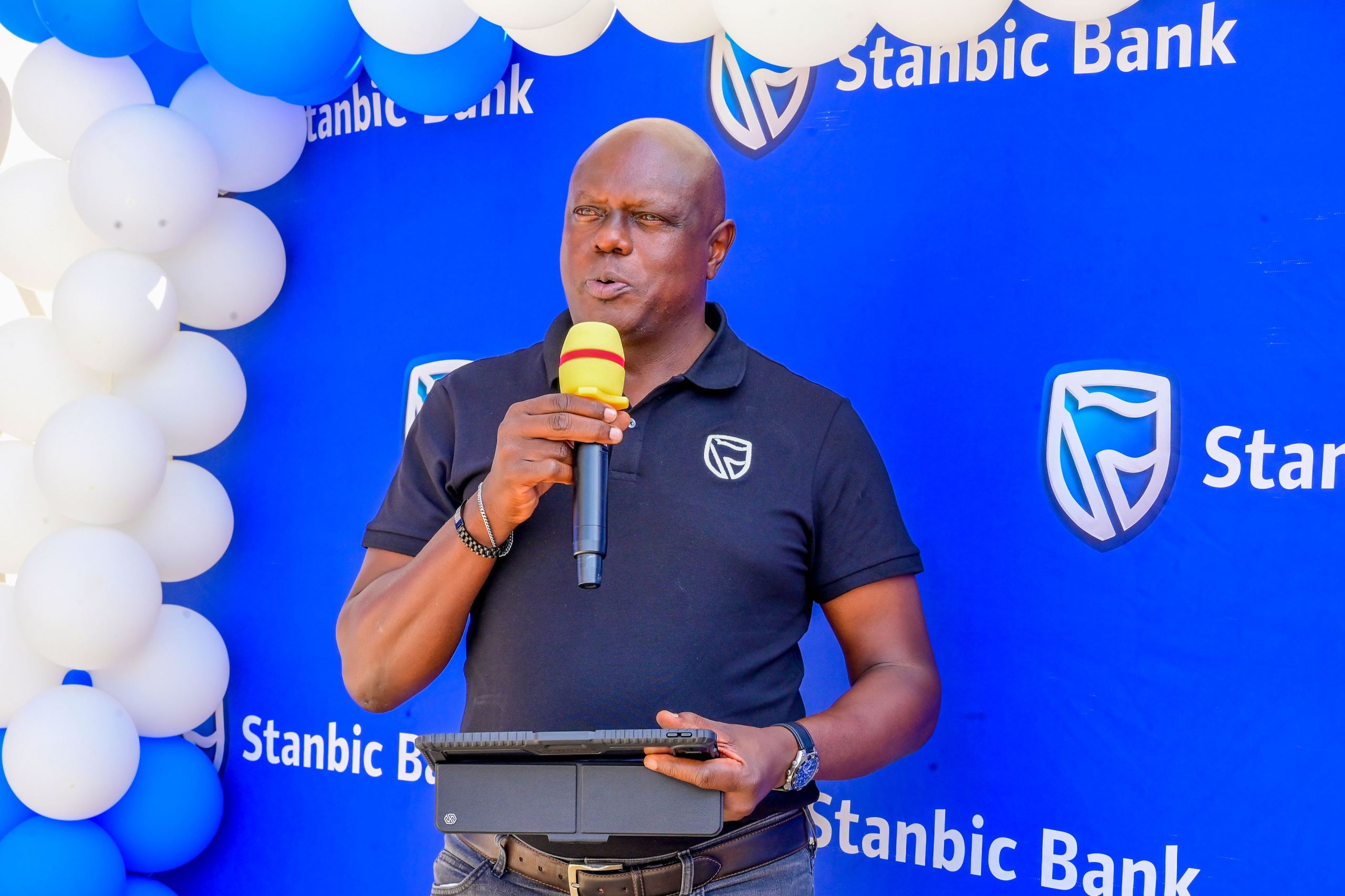Mark Ocitti Ongom – Chief Executive, Stanbic Uganda Holdings Ltd (SUHL) making remarks Mark Ocitti Ongom - Chief Executive, Stanbic Uganda Holdings Ltd (SUHL) making remarks