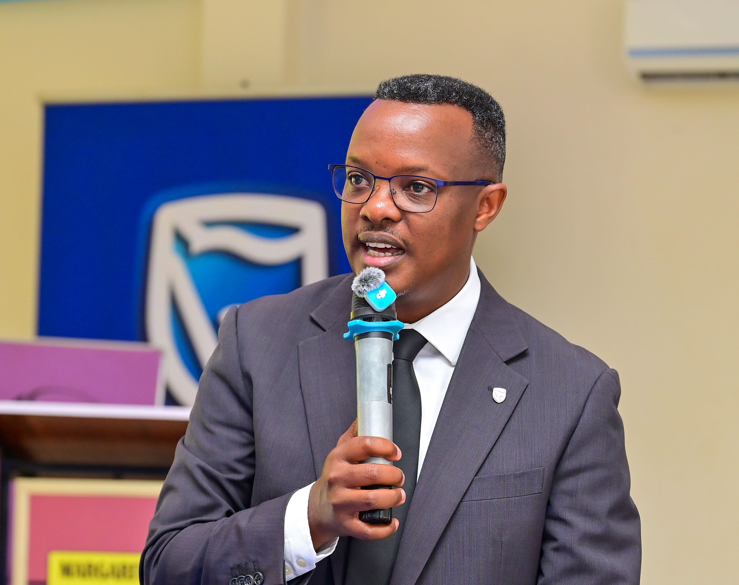 Sam Bulenzi, the Head of Client Coverage, Stanbic Bank Uganda making remarks during the Lira Customer Forum.JPG Sam Bulenzi, the Head of Client Coverage, Stanbic Bank Uganda making remarks during the Lira Customer Forum
