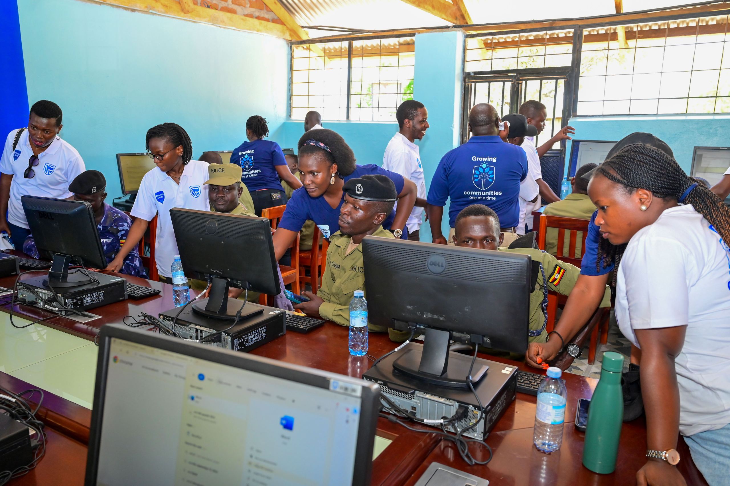 Stanbic's IT team training officers at Ikafe training school